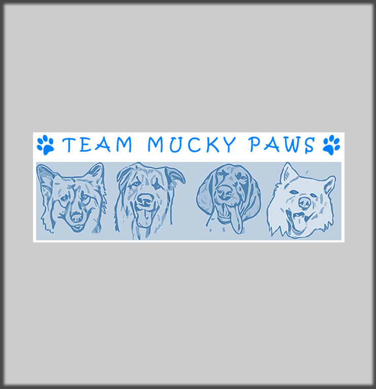 Mucky Paws Horizontal Sticker